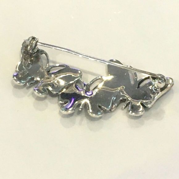 Vintage Sterling Silver Marcasite Butterfly Pin Broach - Picture 9 of 11